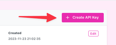 New API Key Button